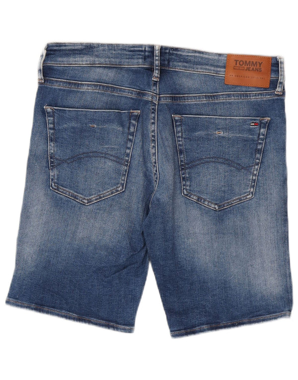 Tommy Hilfiger Mens Slim Fit Denim Shorts W34 Large Blue Cotton