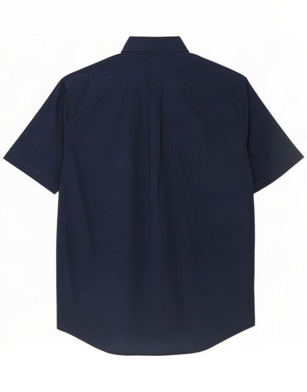 Ralph Lauren Mens Short Sleeve Classic Fit Shirt XL Navy Blue Cotton