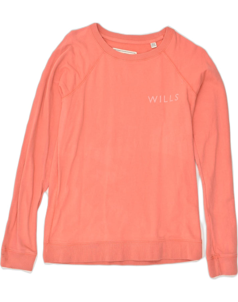 JACK WILLS Womens Sweatshirt Jumper UK 10 Small Orange Cotton | Vintage Jack Wills | Thrift | Second-Hand Jack Wills | Used Clothing | Messina Hembry 