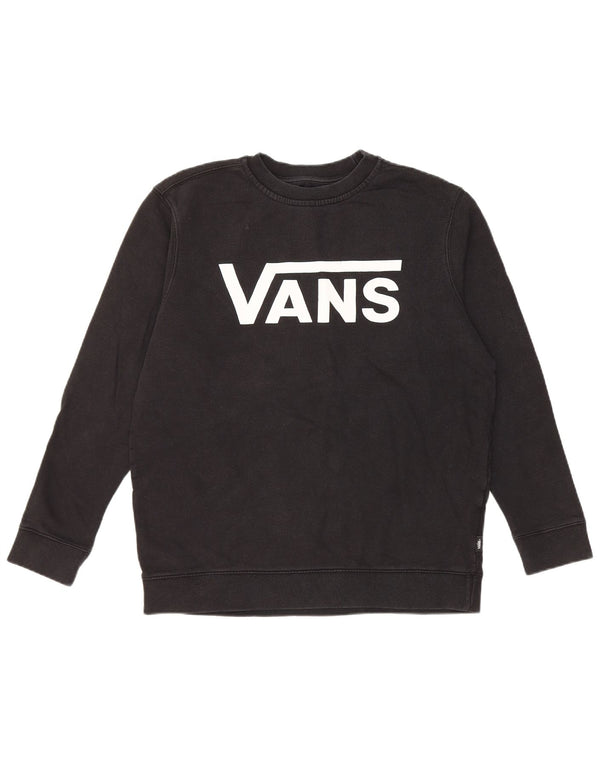 Vans Boys Graphic Sweatshirt Jumper 13-14 Years XL Black Cotton