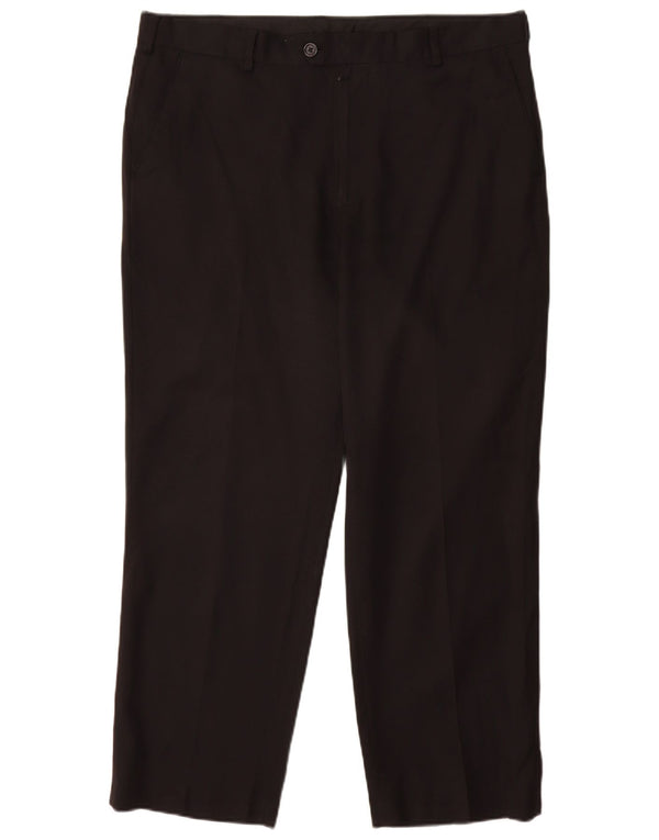 IZOD Mens Straight Suit Trousers W36 L29 Black Polyester