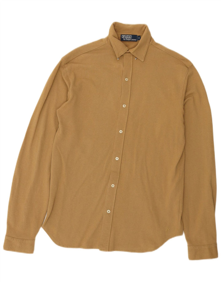 Polo Ralph Lauren Mens Shirt Small Beige Cotton