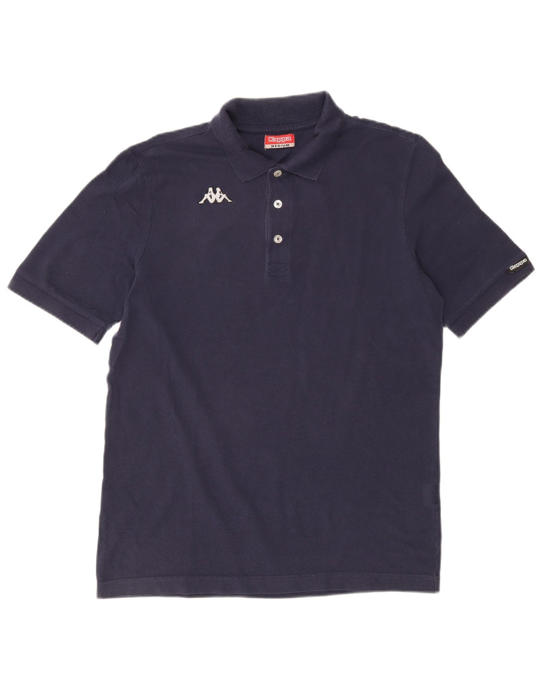Kappa Mens Polo Shirt Medium Navy Blue Cotton