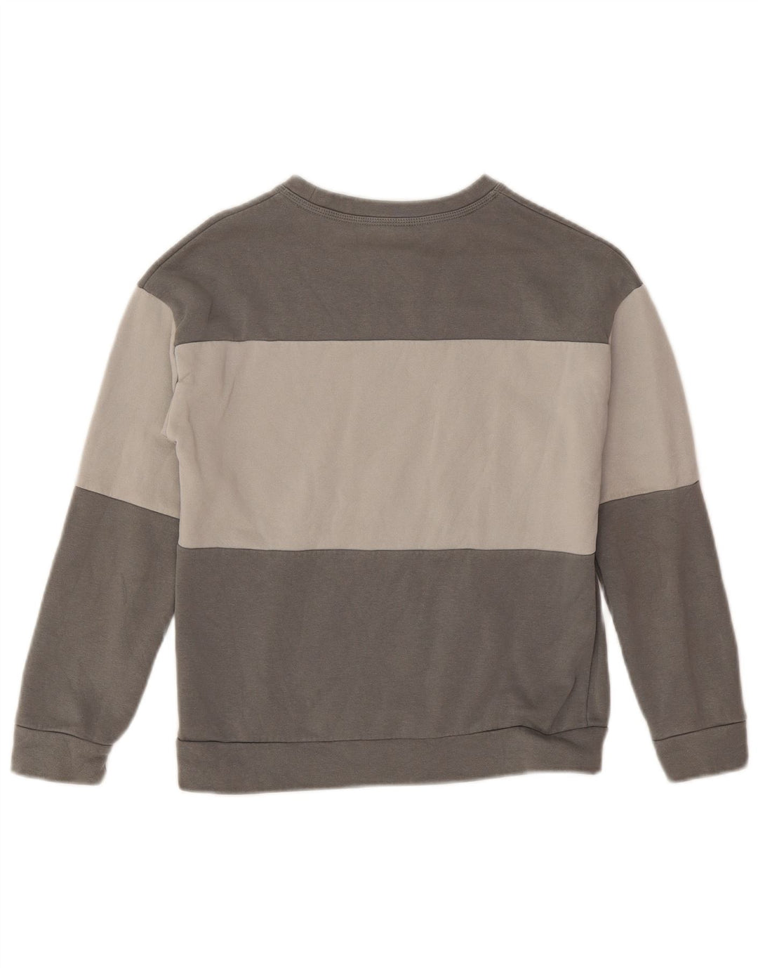 NIKE Boys Graphic Sweatshirt Jumper 10-11 Years Medium Grey Colourblock