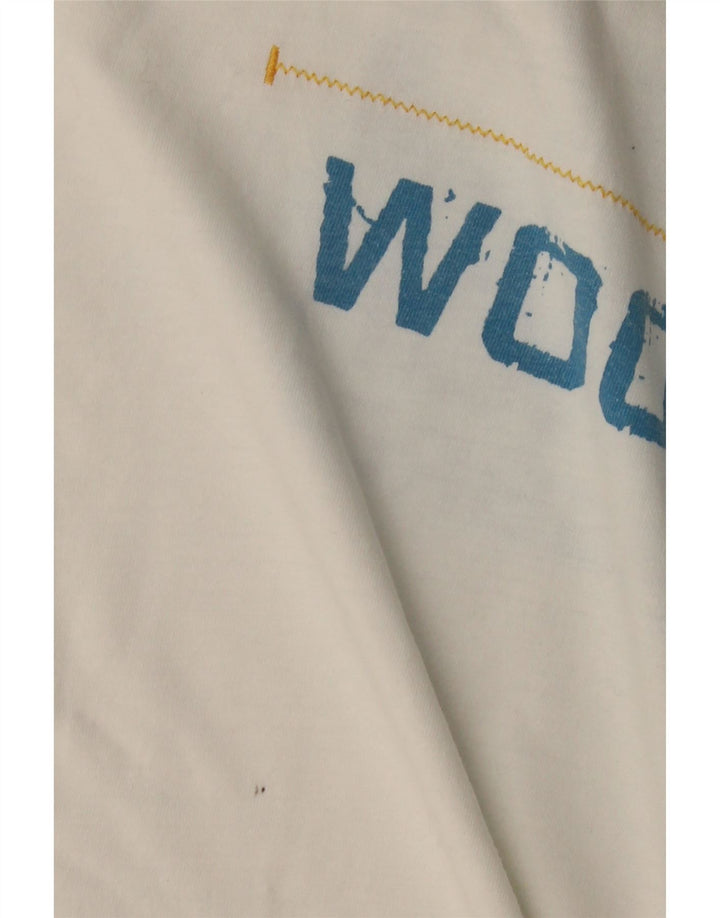 Woolrich Mens Graphic T-Shirt Top XL White Cotton