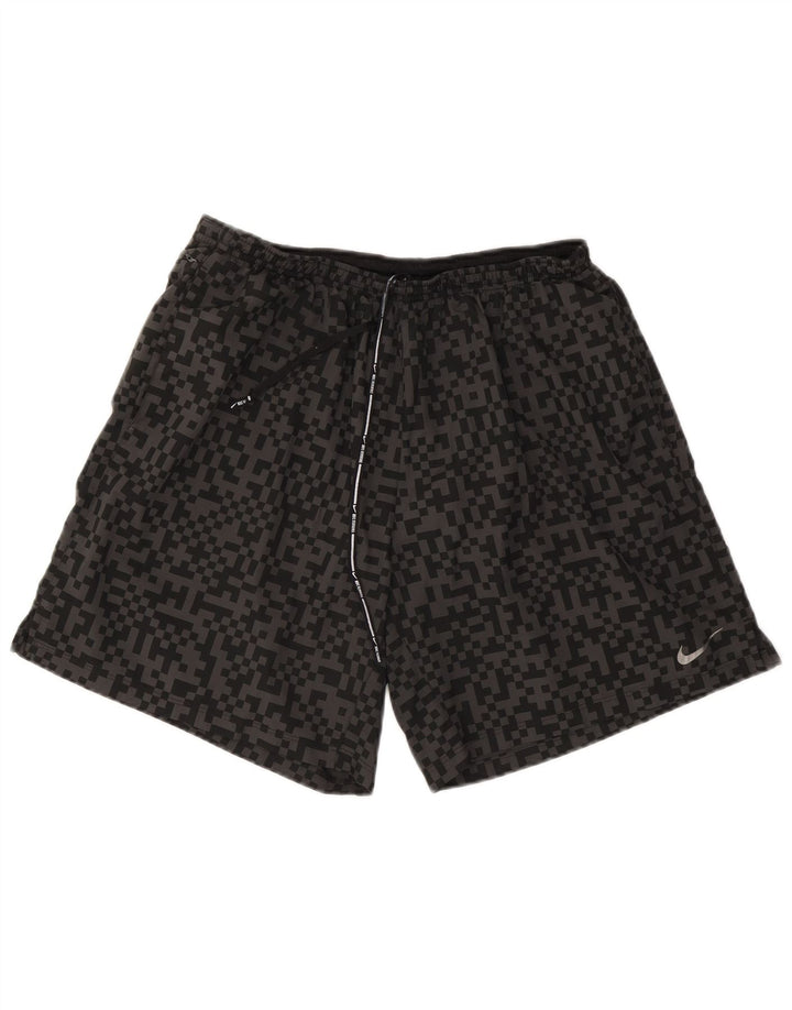 Nike Mens Dri Fit Sport Shorts XL  Black Geometric Polyester