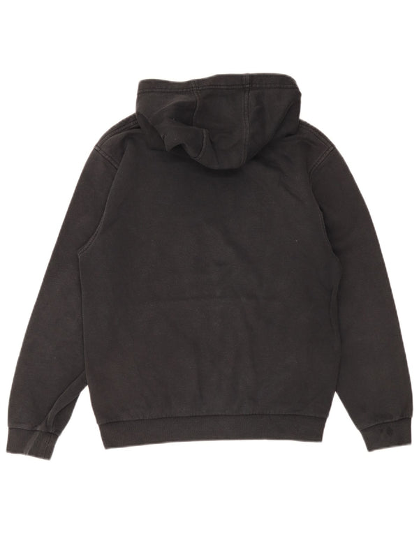 Nike Boys Graphic Hoodie Jumper 12-13 Years Large Black Cotton