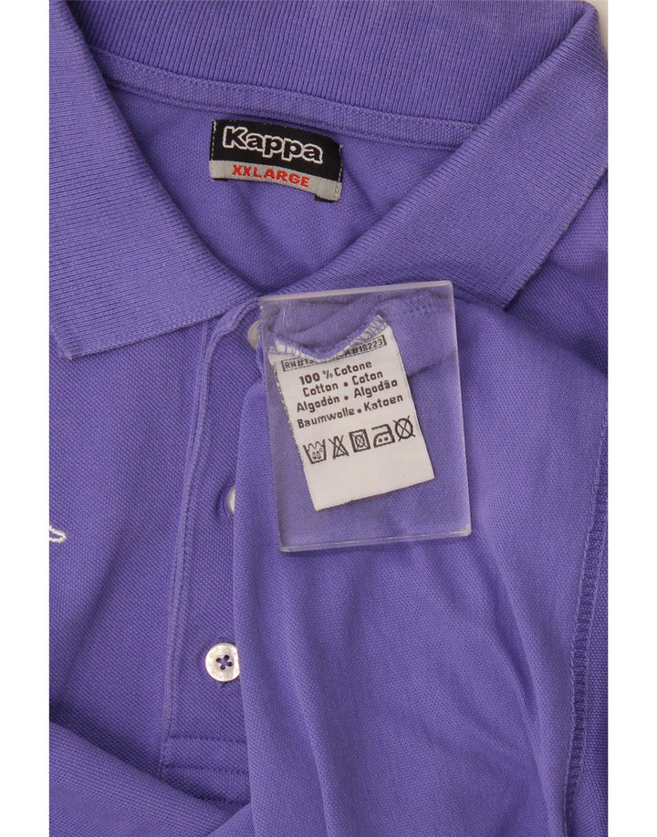 Kappa Mens Polo Shirt 2XL Navy Blue Cotton