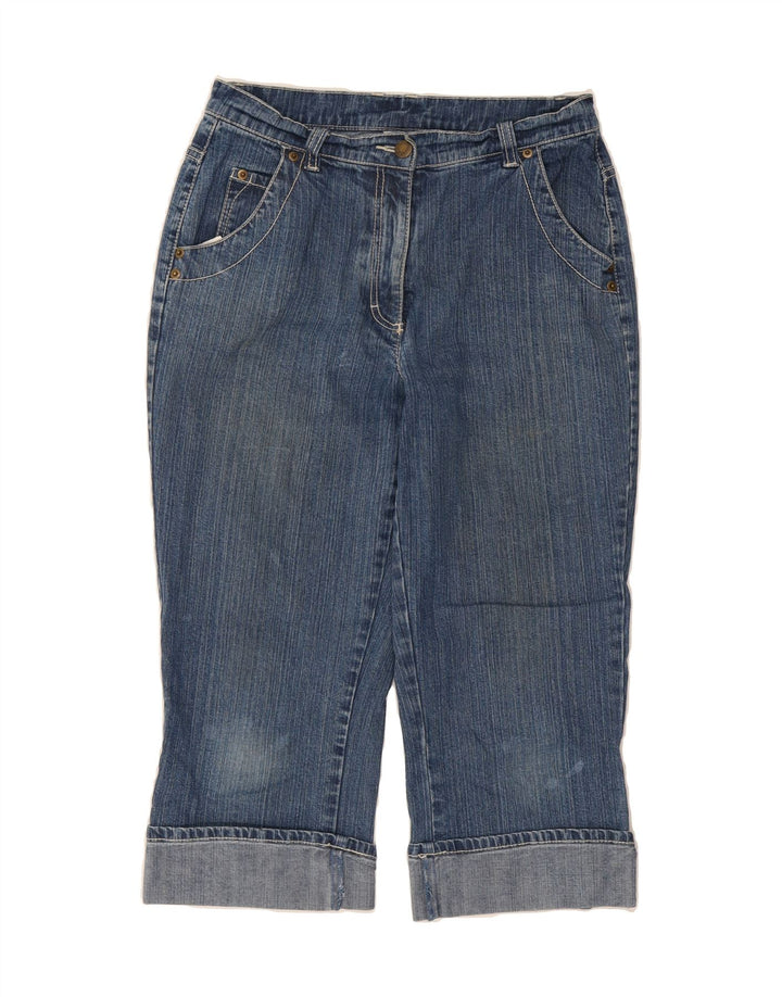 VINTAGE Womens Capri Jeans UK 14 Medium W30 L20 Blue Cotton Vintage Vintage and Second-Hand Vintage from Messina Hembry 