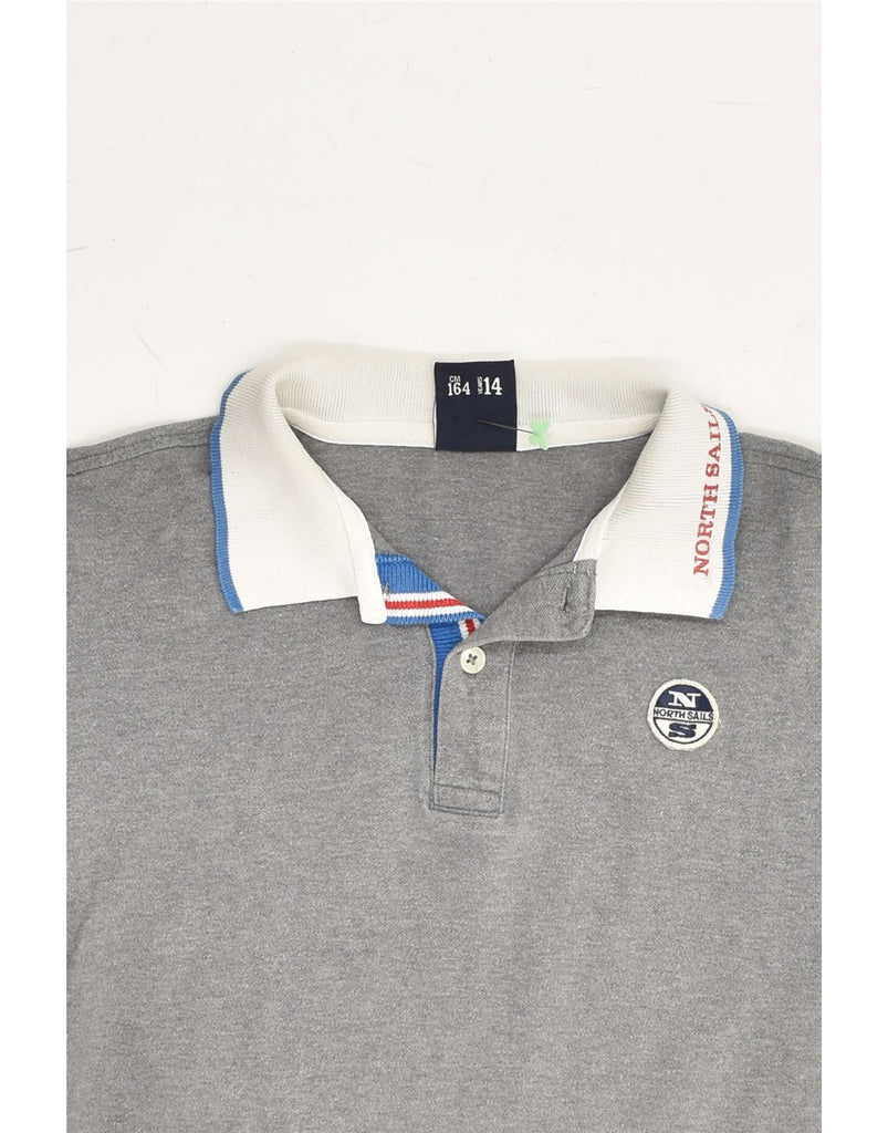 NORTH SAILS Boys Polo Shirt 13-14 Years Grey Cotton | Vintage North Sails | Thrift | Second-Hand North Sails | Used Clothing | Messina Hembry 