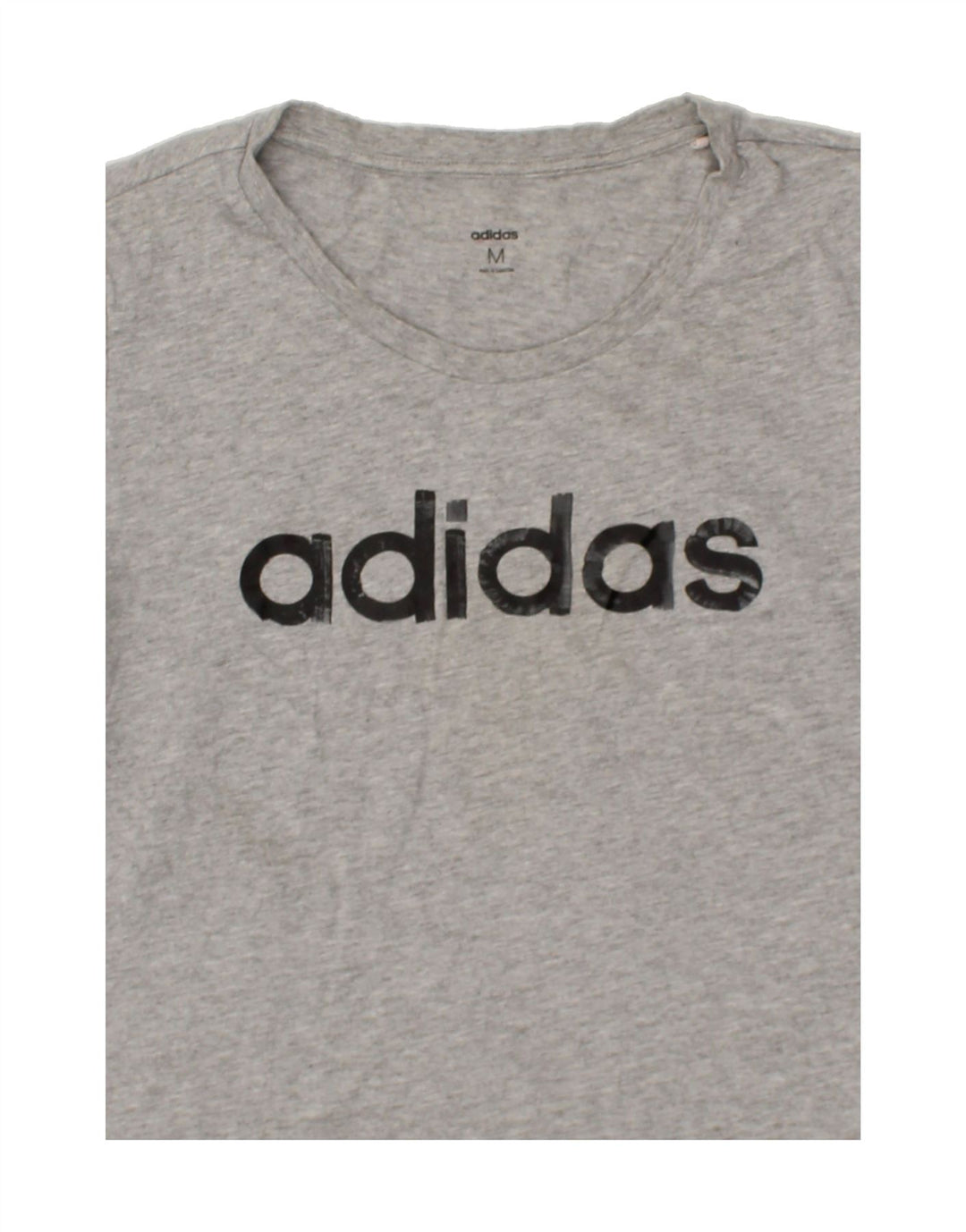 ADIDAS Womens Graphic T-Shirt Top UK 12 Medium Grey Cotton Vintage Adidas and Second-Hand Adidas from Messina Hembry 