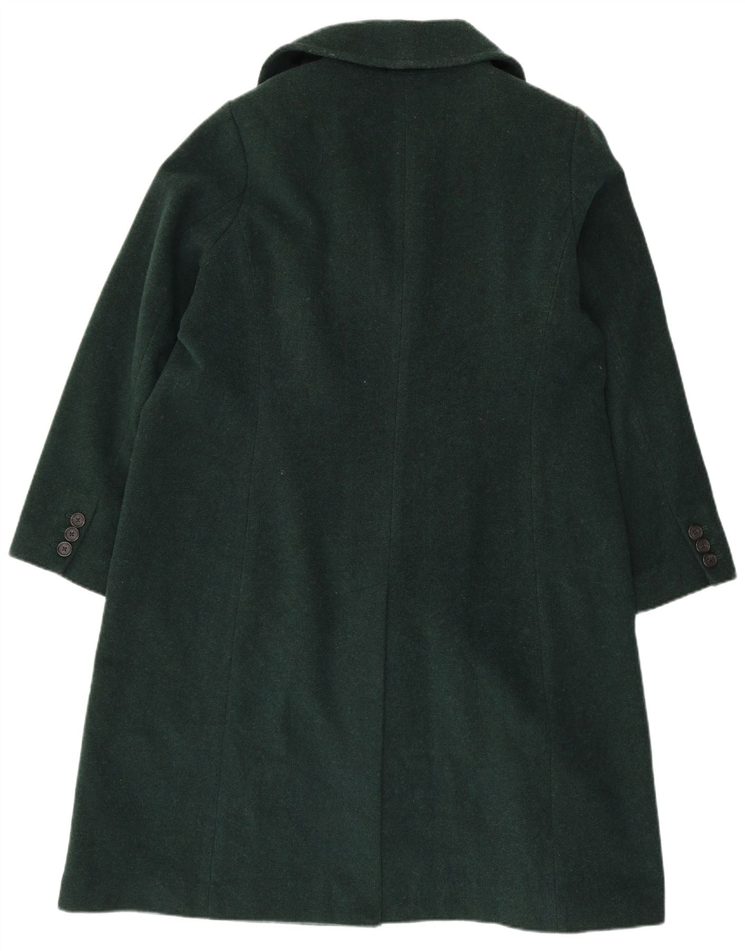 Marks & Spencer Womens Double Breasted Coat UK 20 2XL Green Wool