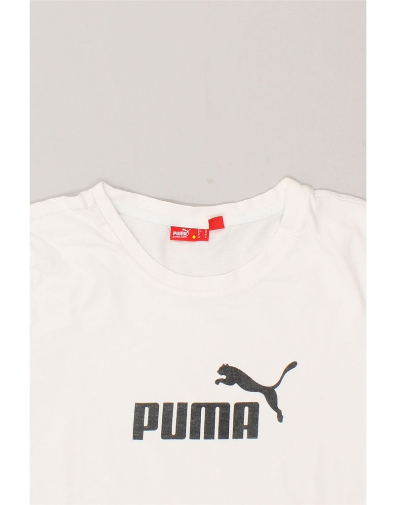 PUMA Womens Graphic T-Shirt Top UK 16 Large White Cotton Vintage Puma and Second-Hand Puma from Messina Hembry 