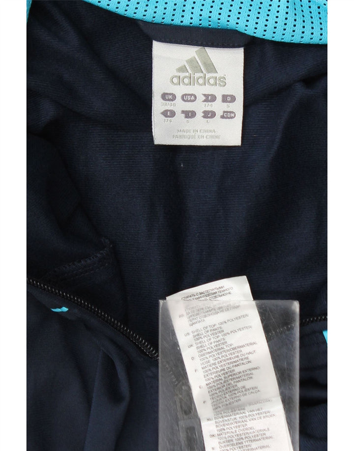 Adidas Mens Tracksuit Top Jacket UK 38/40 Medium Navy Blue Colourblock