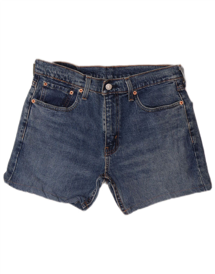 LEVI'S Mens 502 Denim Shorts W30 Medium Blue Cotton
