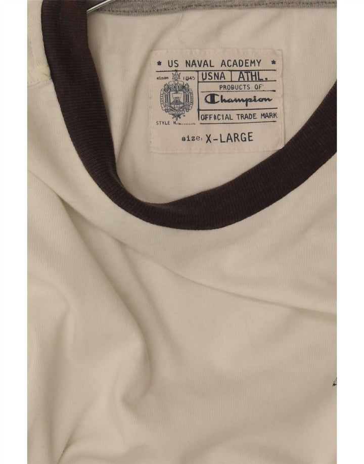 Champion Mens Graphic T-Shirt Top XL White Colourblock