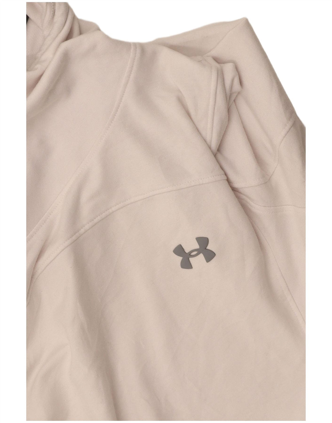 UNDER ARMOUR Womens Roll Neck Sweatshirt Jumper UK 14 Medium White