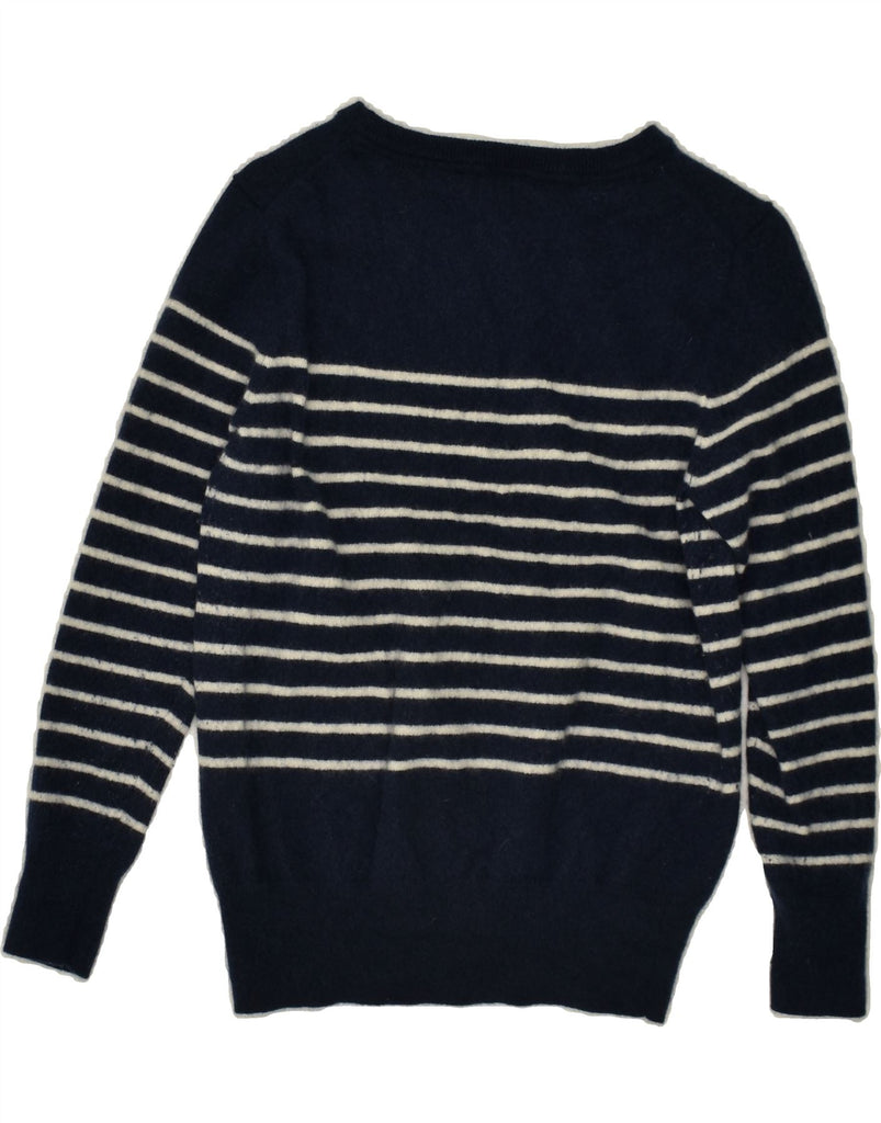 CREW CLOTHING Girls Boat Neck Jumper Sweater 15-16 Years Navy Blue Striped | Vintage Crew Clothing | Thrift | Second-Hand Crew Clothing | Used Clothing | Messina Hembry 