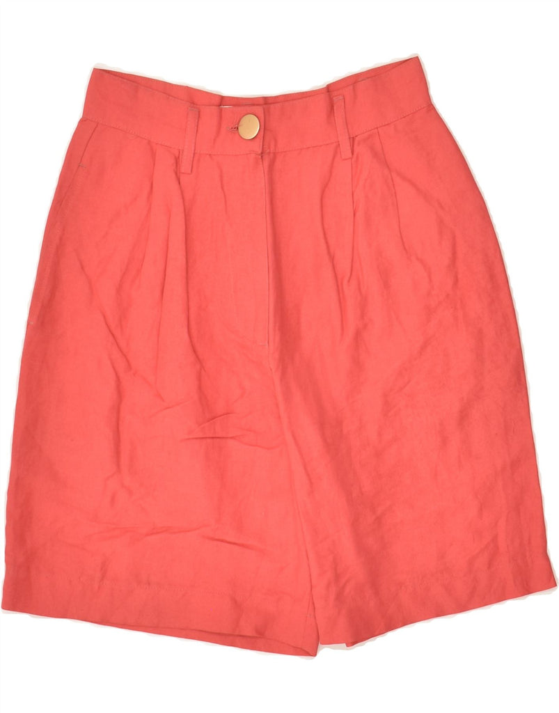 BENETTON Womens Pegged Chino Shorts IT 40 Small W26 Red Viscose | Vintage Benetton | Thrift | Second-Hand Benetton | Used Clothing | Messina Hembry 