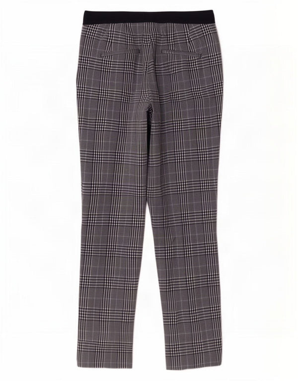 Zara Womens Straight Suit Trousers Large W30 L29 Grey Check