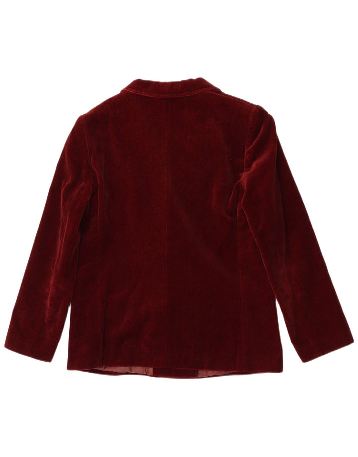 Confezioni Di Lusso Womens Double Breasted Blazer Jacket IT 44 Medium Burgu
