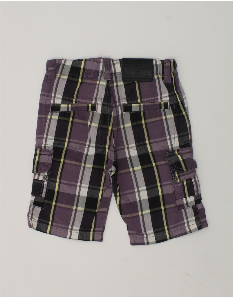 TIMBERLAND Baby Boys Cargo Shorts 18-24 Months W18  Purple Check Cotton | Vintage Timberland | Thrift | Second-Hand Timberland | Used Clothing | Messina Hembry 