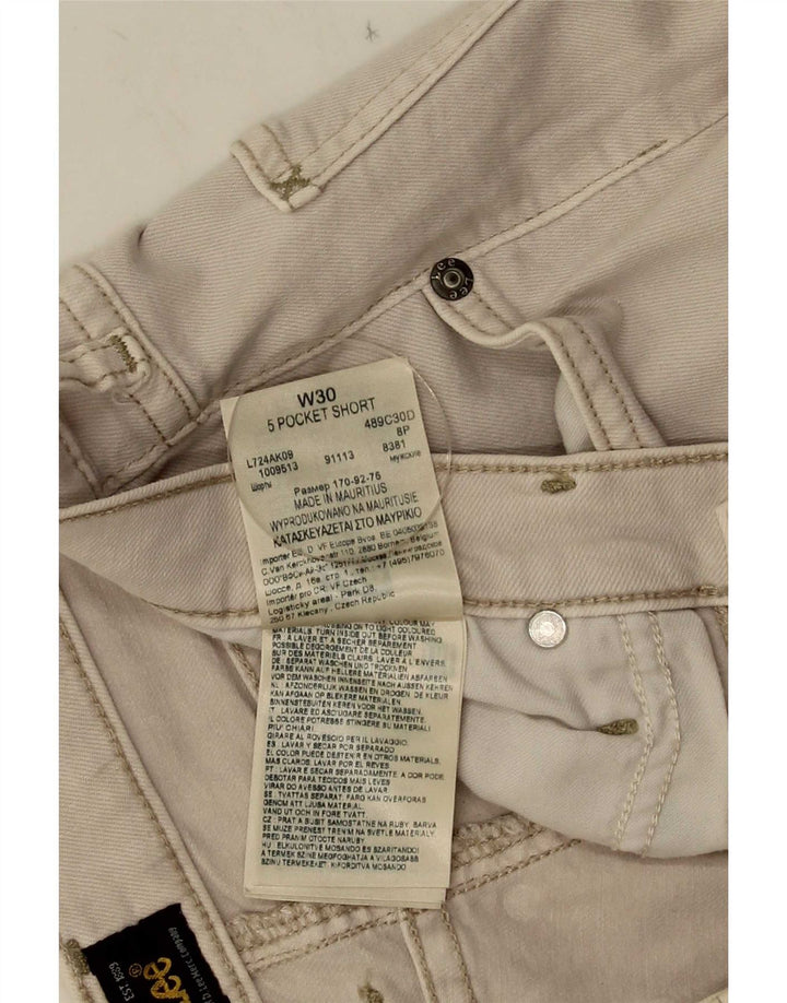 Lee Mens Denim Shorts W30 Medium Beige Cotton