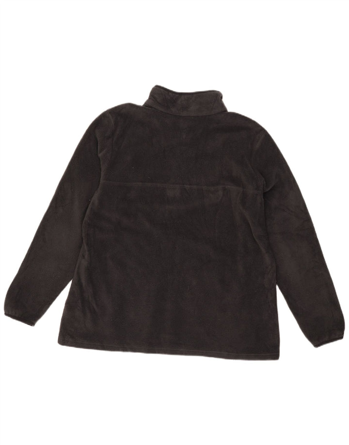 Columbia Womens Button Neck Fleece Jumper UK 18 XL Grey Polyester