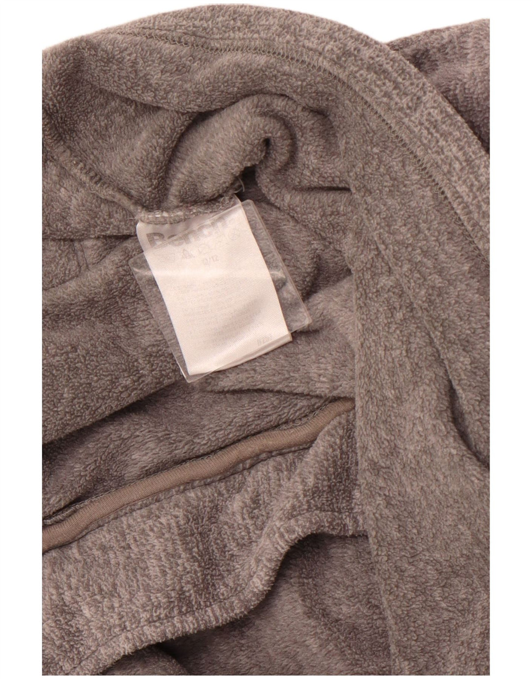 BENCH Womens Graphic Fleece Jacket UK 12 Medium Grey Polyester