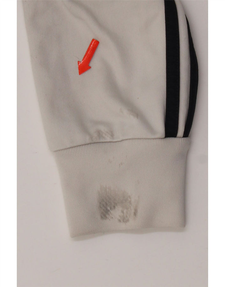 Adidas Mens Tracksuit Top Jacket UK 34/36 Small White Colourblock Polyester