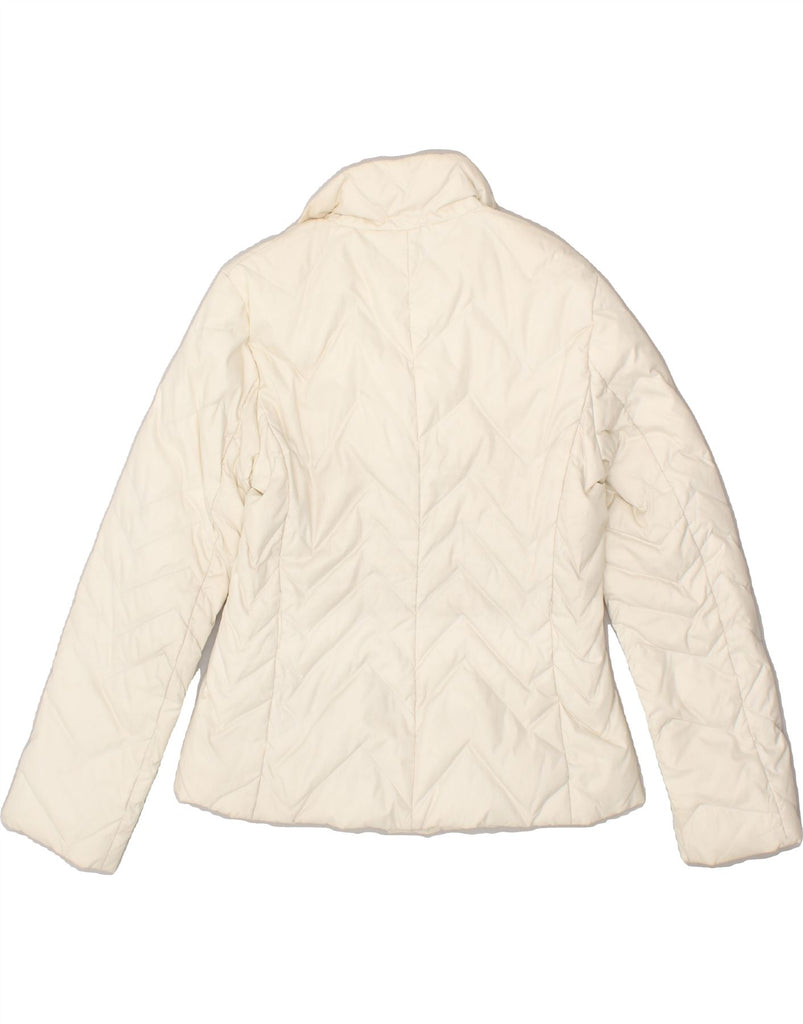 MAX&CO. Womens Padded Jacket UK 10 Small Off White Polyamide | Vintage Max&Co. | Thrift | Second-Hand Max&Co. | Used Clothing | Messina Hembry 