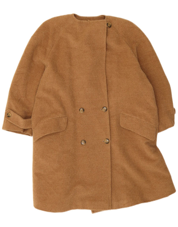 Les Copains Womens Oversized Double Breasted Coat IT 42 Medium Beige