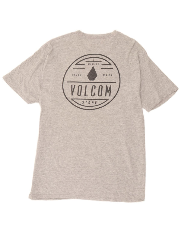 Volcom Mens Graphic T-Shirt Top Large Grey Flecked Cotton