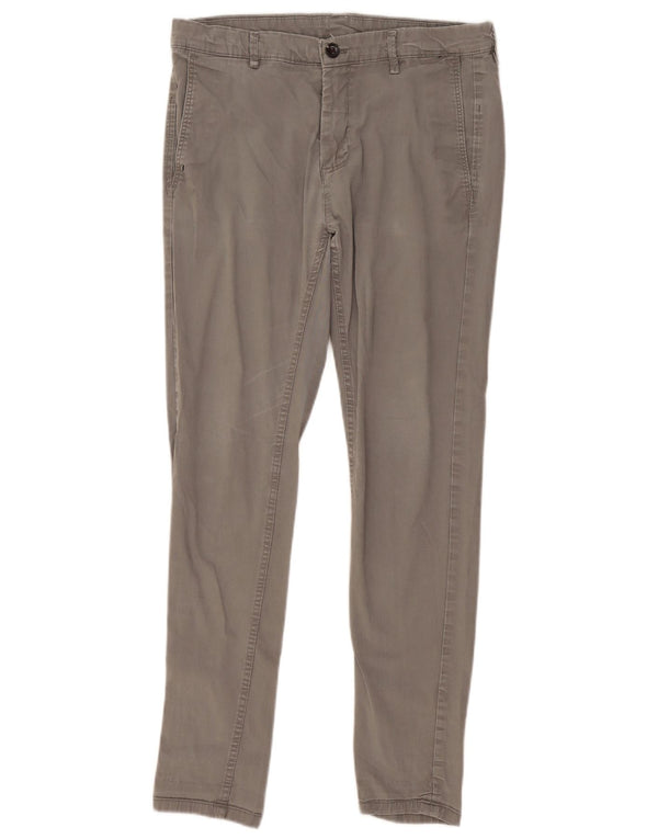 Zara Mens Slim Chino Trousers EU 40 Medium W31 L29 Grey