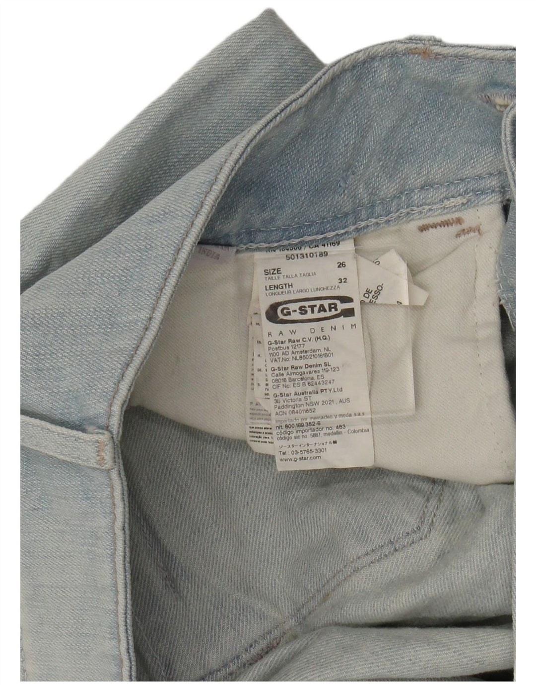 G-STAR Womens Slim Jeans W26 L25  Blue Cotton