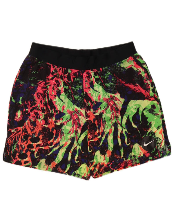 Nike Mens Abstract Pattern Sport Shorts Small Black Polyester