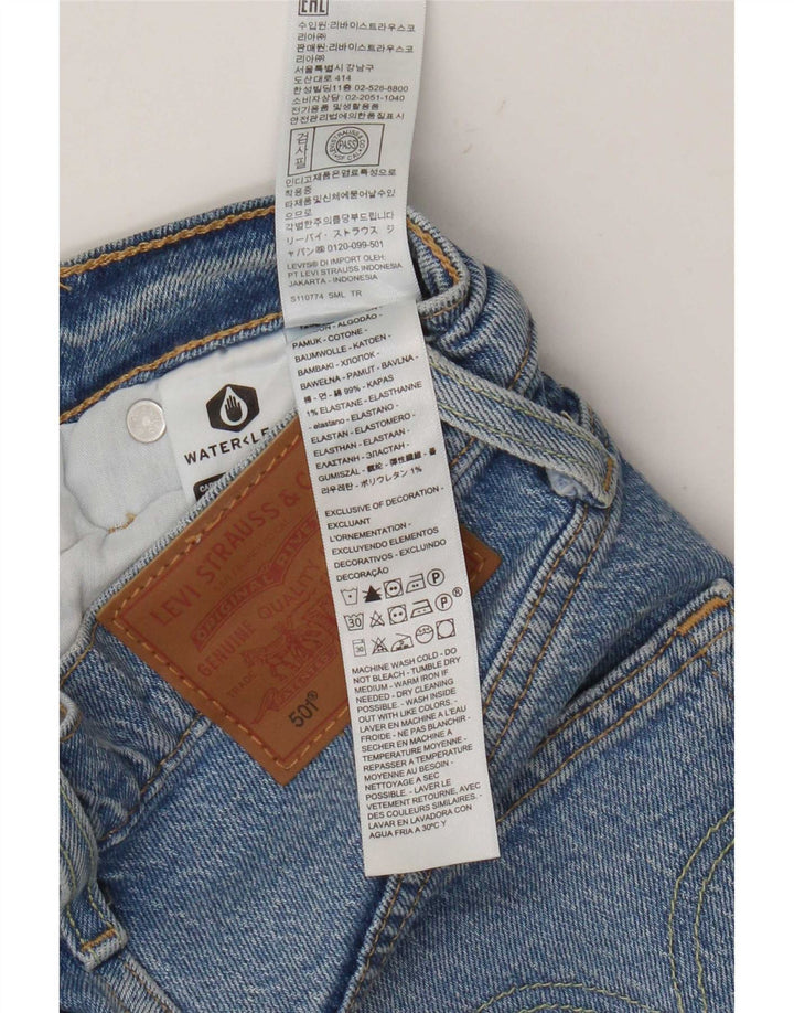 Levi's Womens 501 Distressed Denim Shorts W23 2XS Blue Cotton