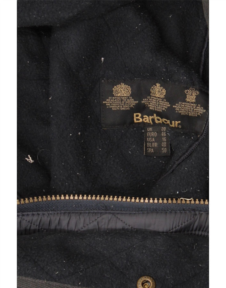 Barbour Womens Quilted Jacket UK 20 2XL Navy Blue