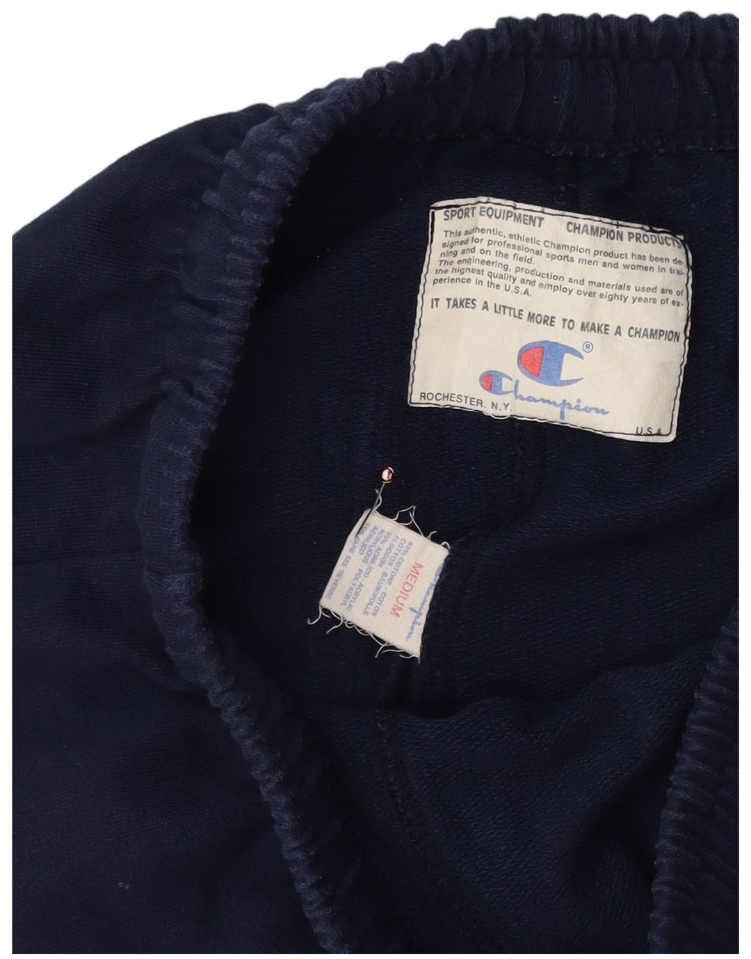 Champion Mens Graphic Sport Shorts Medium  Navy Blue Cotton