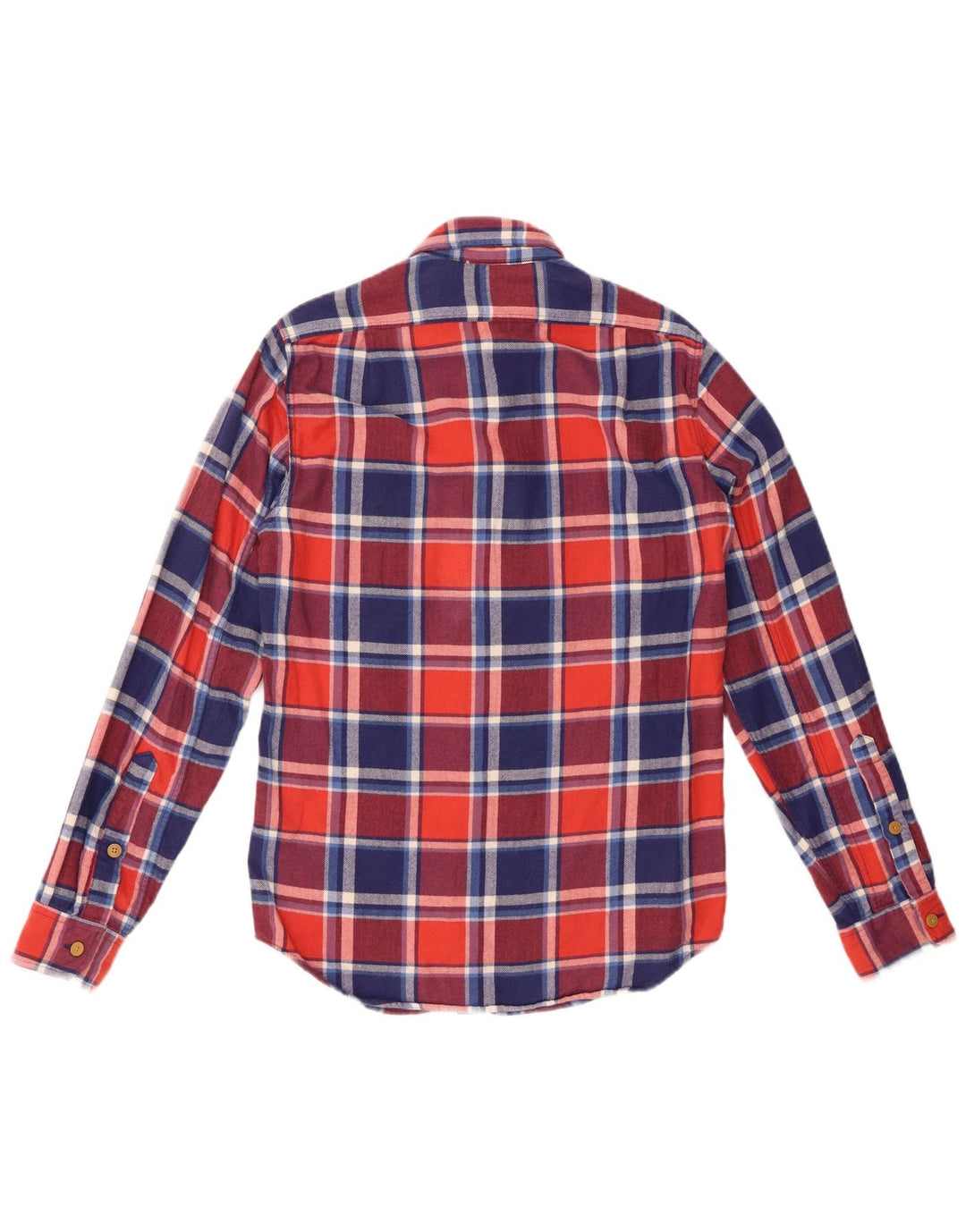 J. CREW Mens Slim Fit Flannel Shirt Small Red Plaid Cotton