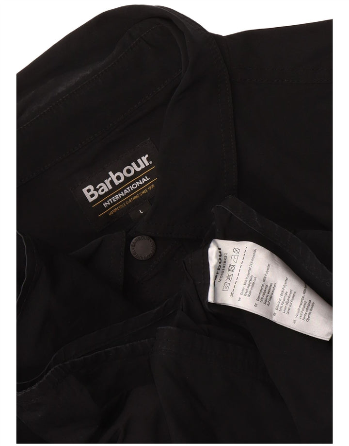 Barbour Mens Overshirt Shirt Large Black Polyester