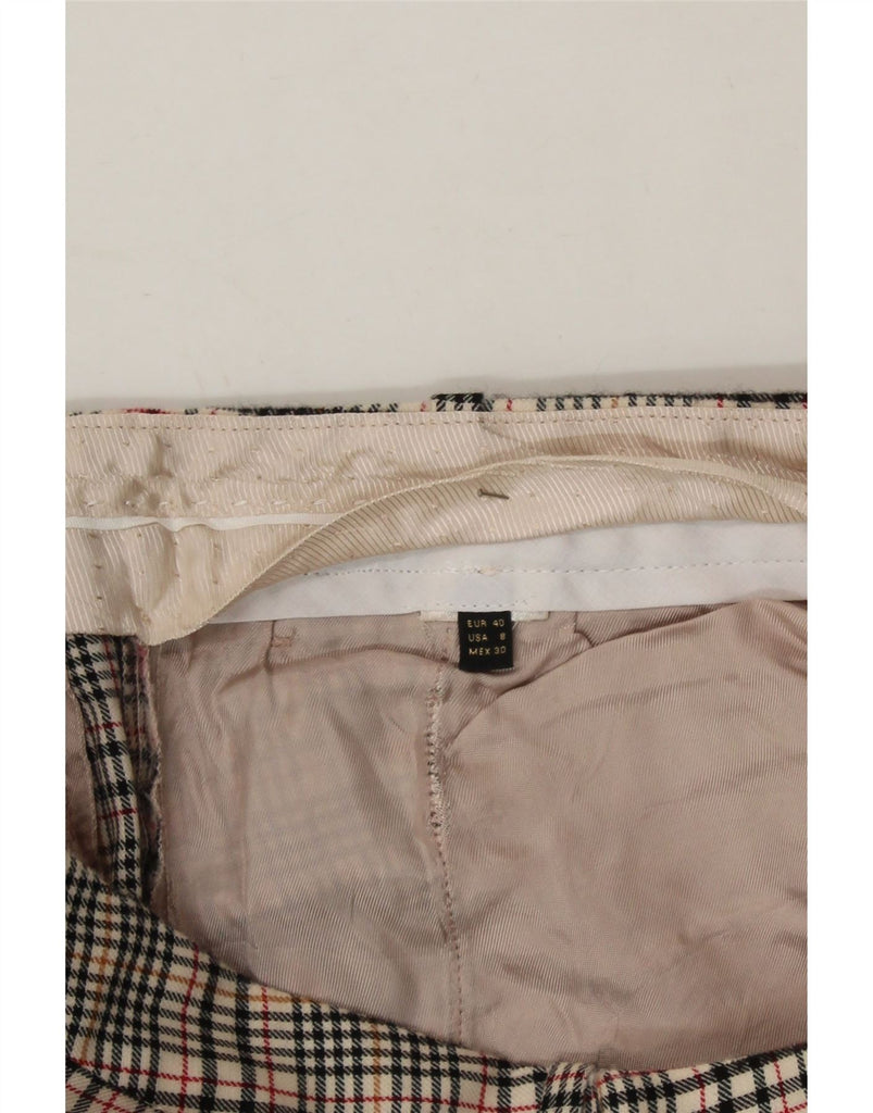 MASSIMO DUTTI Womens Slim Chino Trousers EU 40 Medium W30 L26 Beige Check Vintage Massimo Dutti and Second-Hand Massimo Dutti from Messina Hembry 