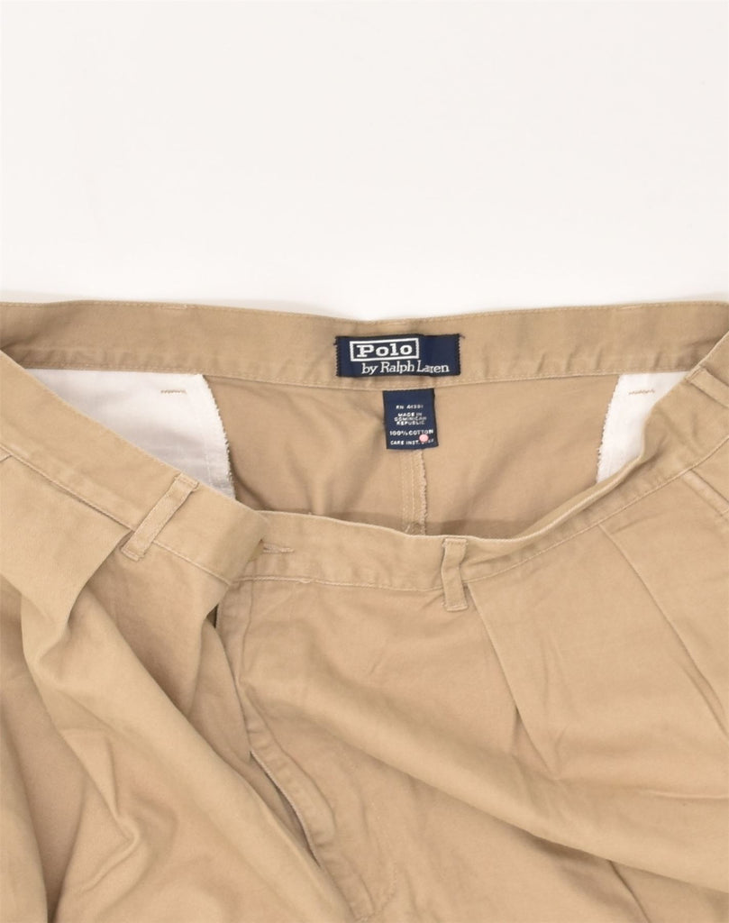 POLO RALPH LAUREN Mens Pegged Chino Trousers W36 L30 Beige Cotton | Vintage Polo Ralph Lauren | Thrift | Second-Hand Polo Ralph Lauren | Used Clothing | Messina Hembry 