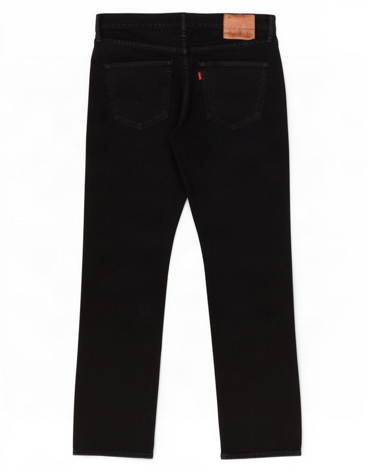 Levi's Mens Straight Jeans W32 L32 Black Cotton