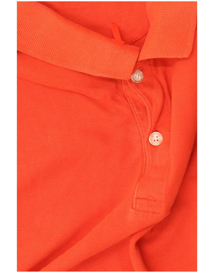 DKNY Mens Graphic Polo Shirt 2XL Orange Cotton
