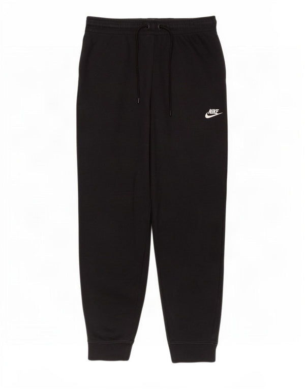 Nike Womens Tracksuit Trousers Joggers UK 14 Large Black Cotton