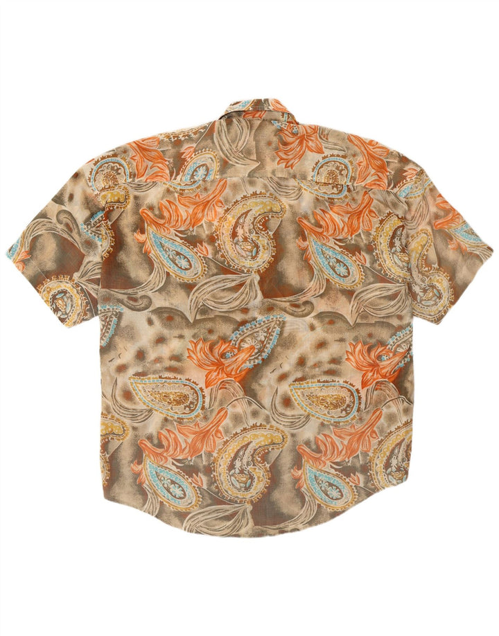 SOUTHWEST Mens Short Sleeve Shirt Size 39/40 Medium Multicoloured Paisley
