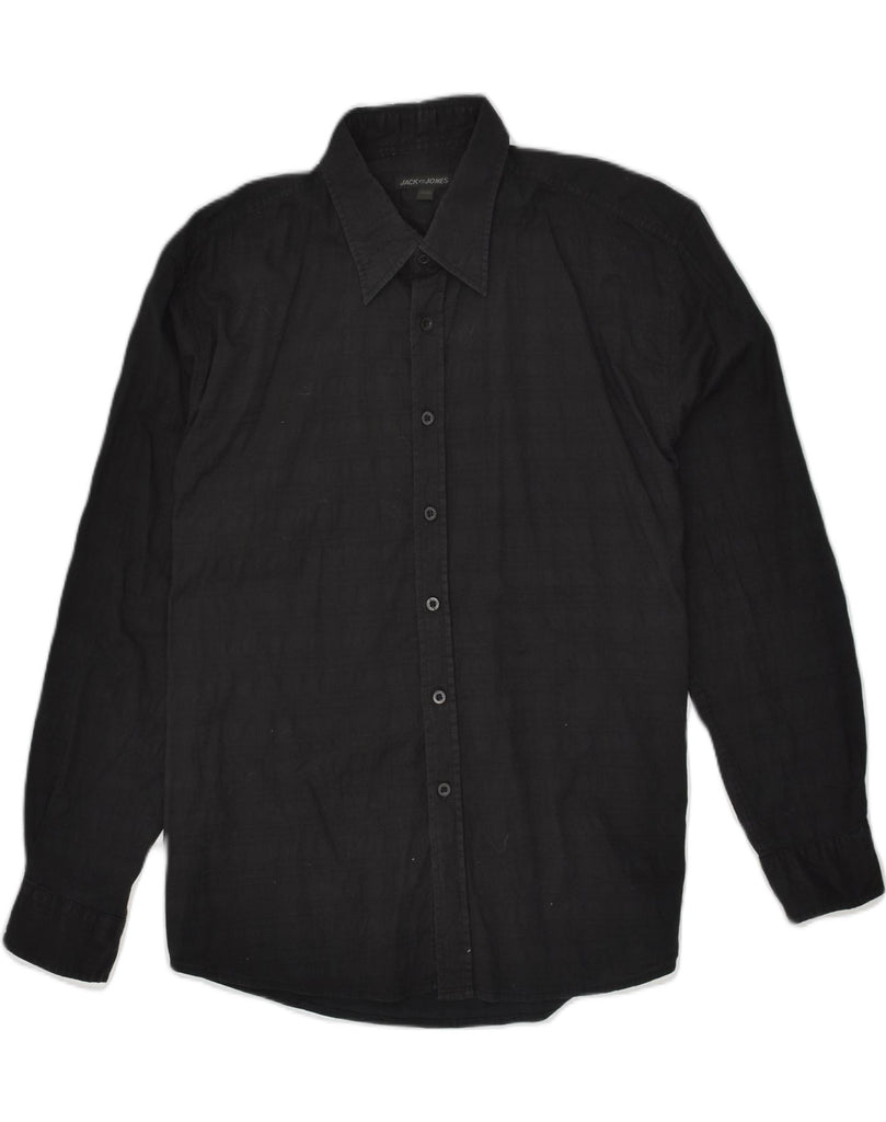 JACK & JONES Mens Shirt Size 41 Large Black | Vintage Jack & Jones | Thrift | Second-Hand Jack & Jones | Used Clothing | Messina Hembry 