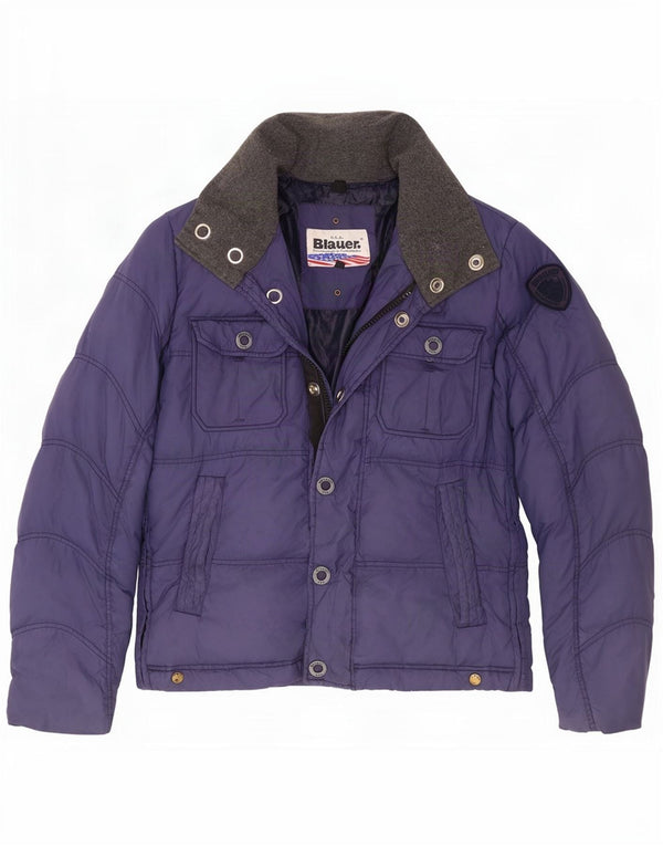 Blauer Mens Padded Jacket UK 38 Medium Navy Blue Polyamide