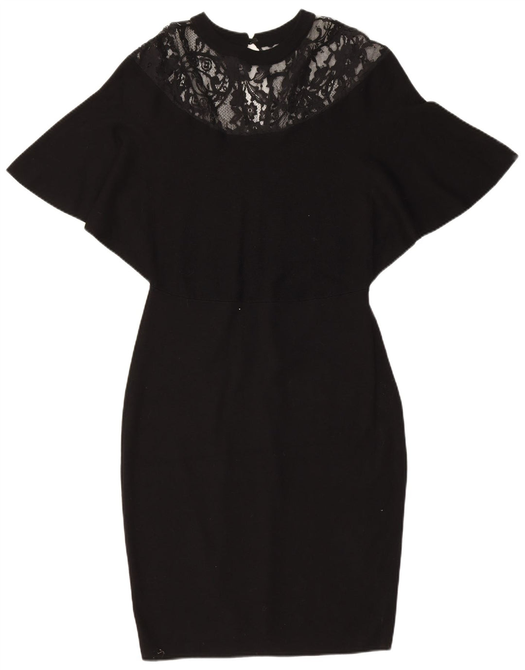 Coast Womens Batwing Bodycon Dress UK 14 Large Black Viscose